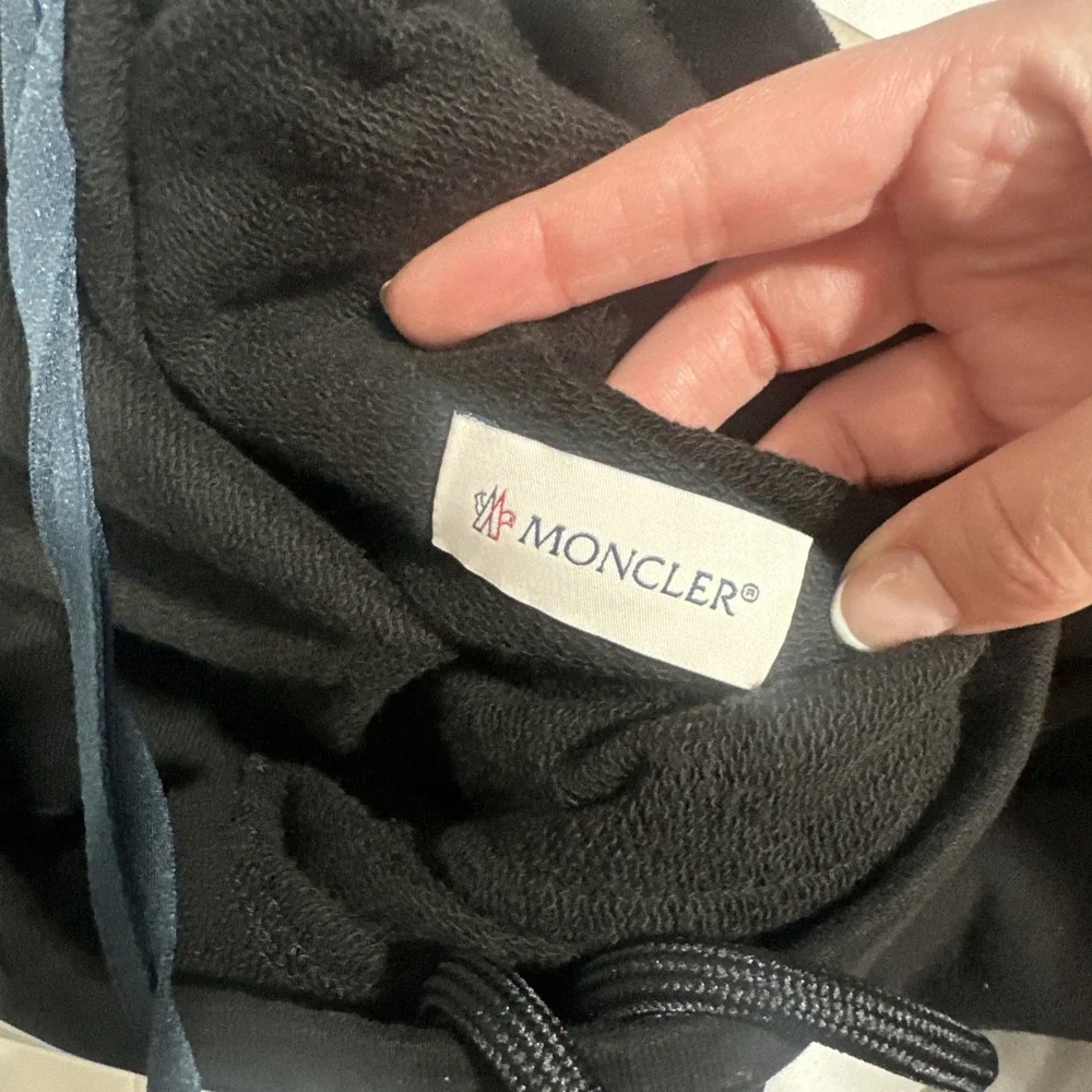 NWT $690 Moncler [ XXL ] Embroidered Logo Sweatpants in Black‎ #J1971